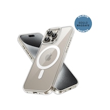 Apple Uyumlu iPhone 15 Pro Max Şeffaf Magsafe Kılıf Safe Şeffaf