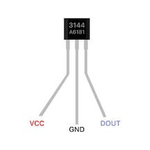 3144 Dijital Manyetik Alan Algılama Sensörü Mıknatıs Açı Motor Kontrol A3144 A3144e Oh3144 Y3144