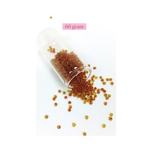 Dökme Cam Kum Boncuk 8/0 3 Mm - 60 Gram - Şeffaf Açık Kahve - Bnc189