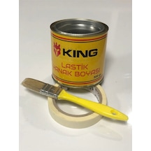 Ahmet Otomotiv Lastik Yanak Boyası Inci Beyazı 500 Gr + Bant + Fırça Komple Set