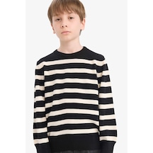 Defacto Erkek Çocuk Bisiklet Yaka Çizgili Kazak F0960a825wnbk81 Siyah Defacto Erkek Çocuk Bisiklet Yaka Çizgili Kazak F0960a825wnbk81 Siyah