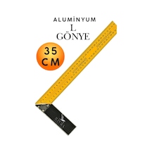 Alüminyum L Gönye Sarı Gönye Cetvel 350 Mm Marangoz Kaynakçı Gönyesi Profesyonel Dik Açı Ölçer Metrik Cetvel L Tipi Sabitleme Ve İşaretleme Gönyesi Demirci Atölye Tipi Ölçüm Aleti