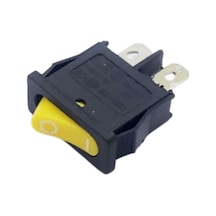 Dar Tekli Mini Işıksız On-off Anahtar Siyah Kasa Sarı 2 Pinli Dar Tekli Mini Işıksız Switch 5 Adet