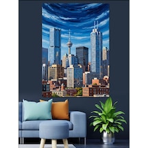 Ahşap Tablo New York Gökdelenler Manzarası