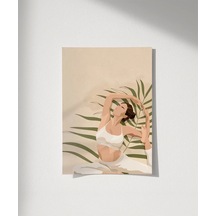 Çerçevesiz Poster Palmelerin Arasında Yoga
