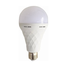 Şarjlı Led Ampul E27 15 Watt Beyaz Işık