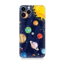 Apple Uyumlu iPhone 14 Pro Gezegenler Ve Yıldız Haritası Desenli Silikon Kılıf