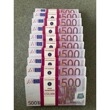 Aykar Yeni 1000 Adet 500 Euro Geçersiz Eğlence Oyun Şaka Düğünde