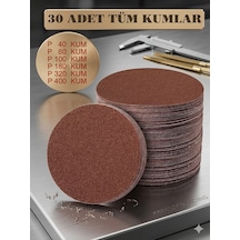 125 Mm Cırt Disk Zımpara 30 Lu Karma Paket