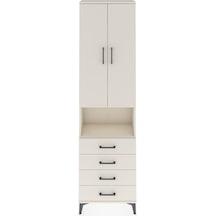 Arges Dolap 4 Raflı 4 Çekmeceli 2 Kapaklı 60x30x221 Aytaşı-aytaşı Aytası