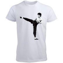 Bruce Lee Baskılı Erkek Tişört Erkek Tişört