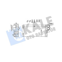 Kale Kalorıfer Radyatoru Mekanık Peugeot 206 14/16 16v 1.6/2.0hdı 00- 206+ T3e 1.4hdı 09 / 13 245 137x35 Klr-370620