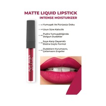 Uzun Süre Kalıcı Kadifemsi Kuruma Yapmayan Mat Likit Ruj - Matte Liquid Lipstick 515 Royal Cranberry Çok Renkli