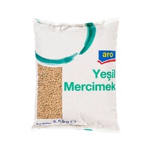 Aro Yeşil Mercimek 2,5 Kg - Yassı Şekilli, Az Nişastalı Bakliyat Tarı