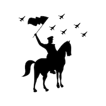 Bayraklı Asker Oto Özel Yeni Kaliteli Kaliteli Sticker Siyah 25 X 27 Cm