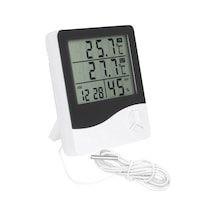 Techmaster 2 Dijital Termometre Alarm Saat Dış Sıcaklık Ölçer Nem Ölçer