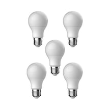 5 Adet 9 Watt E27 Duylu Led Ampul - Beyaz Işık- 5'li Paket