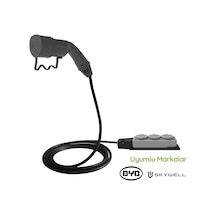 Plugen V2l Adaptör 5 Metre 3'lü Uzatma Prizli - Byd / Skywell Uyumlu Araçtan 220v Priz Çıkışı S/g