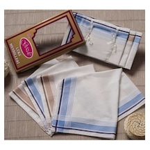 Sarı Kutulu 46x46 Cm 12 Adet Kumaş Mendil-gsk 03 Çok Renkli