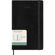 Moleskine Haftalık Planlayıcı, 12 Ay 2025 İçin Notlar İçin Yer Sunan Haftalık Planlayıcı, Yumuşak Kapak Ve Elastik Kilit, Renk Siyah, Büyük Format 13 X 21 Cm Açık Gri
