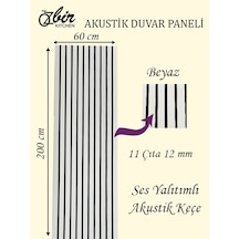 Özbir Kıtchen Beyaz Akustik Duvar Paneli 60x200 Ahşap Duvar Panel