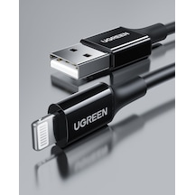 Ugreen Lightning - Usb-a Mfi Sertifikalı Apple iPhone Hızlı Şarj Kablosu, 2 M, Siyah, 80823