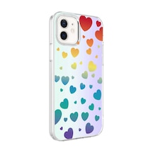 Zore İphone 12 Uyumlu Nvth M-blue Desenli Kılıf-heart No3