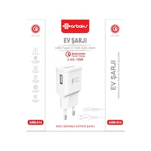 Bezos Type-c / 3.4a-18w Qualcomm Hızlı Şarj Aleti Arb-014 Mbt06 Standart
