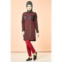 Soralline Sorallline Kadın Büyük Beden Pantalon 1690 Kırmızı Bordo
