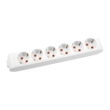 Viko Multi-let 6'lı Topraklı Çocuk Korumalı Klemensli Anahtarlı Priz Beyaz