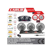 Carub Usb Çakmaklı Üçlü Vantilatör -