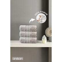 3'lü Kahverengi Süper Soft Bordürlü El Havlusu - 50x90 Cm, 250 Gr, %100 Pamuk, Spa Ve Otel Havlusu Kahverengi