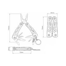 Paslanmaz Çelik Katlanabilir Çok Fonksiyonlu Pense Multitool Anahtarlık