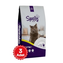 Spelly Premium Tavuklu Yetişkin Kedi Maması 3 x 1200 G