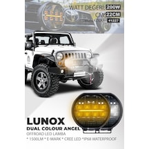 Lunox Dual Colour Cree Angel Led 200w Turuncu Beyaz Drl Mercek Far