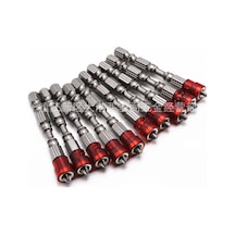 Moveevo Renkli Mıknatıslı Ph2 Tornavida Ucu, 65mm Uzunluk, Elektrikli Somun Sıkma Aleti, Dayanıklı Malzeme, 5'li Paket