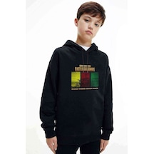 Tshirthane Pubg Winner Chicken Dinner Baskılı Unisex Çocuk Kapüşonlu Sweat Siyah