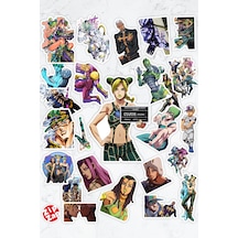 Jojo No Kimyou Na Bouken Part 6 Anime Telefon Laptop Yapışkanlı Folyo Sticker Paketi 25 Adet Çok Renkli