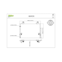 Valeo 860030 Klima Radyatörü Kondenser Toyota Hılux Vıgo 2.5l 2kdftv Kun15 Kun25 Kun35 05-15 / 3.0l 1kd-ftv Kun 26 05-14 884600k010-884600k080-884600k120 -