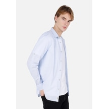 Colin's Colins Regular Fit Shirt Neck Düz Erkek Mavi Roll-up Gömlek Cl1058567 Q1.v1 Lbl Açik Mavi