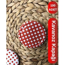 Konserve Kapağı Kavanoz Kapağı Çift Silikonlu Şişe Kapağı 100 Adet Diğer