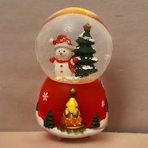 Büyük Açık Kırmızı Müzikli Noel Kar Küresi-cengizhan Unaler