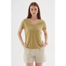 Fashion Friends V Yaka Yeşil Kadın Bluz 26y0144k1 Fashion Friends V Yaka Yeşil Kadın Bluz 26y0144k1