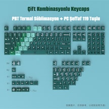 Mekanik Klavye Tuş Takımı 119 Tuş Keycaps Pbt Süblimasyonlu Çift Renkli Klavye Başlığı