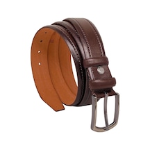 Süzer Deri Kahverengi Hakiki Deri Desenli 3.5 Cm.lik Klasik Kemer - 209-19 001