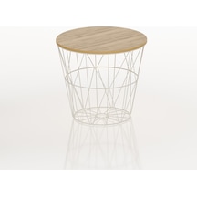 Teknotel MG011 Kapaklı Organizer Dekoratif  Sepet 2 Adet Beyaz