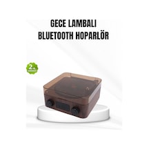 Bluetooth Hoparlörlü Gece Lambası Dijital Saat Ve Ambiyans Işığı Çok Amaçlı Çok Renkli