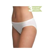 Blackspade 3'lü Paket İz Yapmayan Kadın Slip Külot Beyaz
