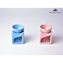 Setabianca Seta Ceramic Tealıght Kokuluk Çizgi Kase Mıx 7 7 8 Cm çok renkli