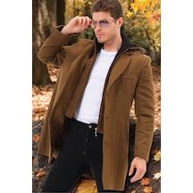 Dewberry Plt8371 Dewbrry Erkek Palto-Düz Camel-Düz Camel
